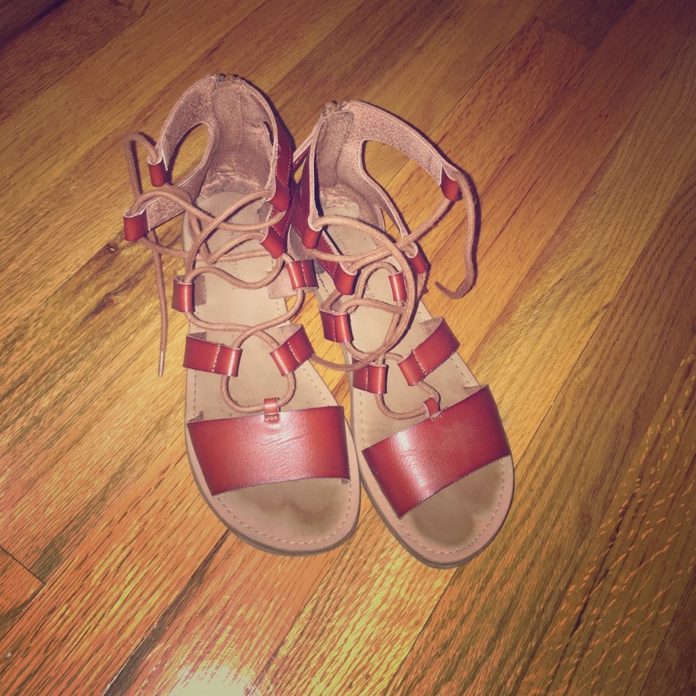 American Eagle Lace Up Sandals