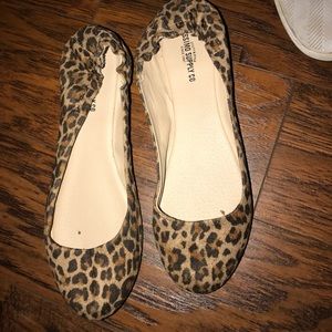 Cheetah print flats worn only a few times