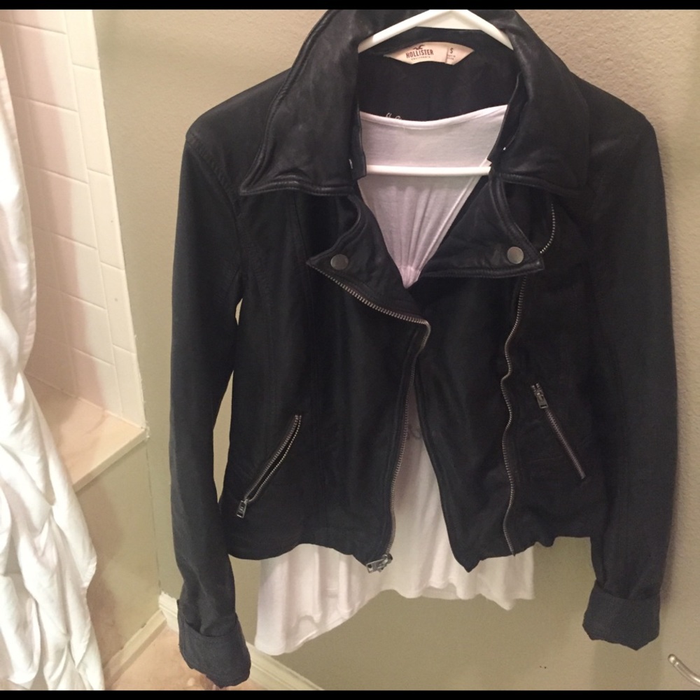 Black leather jacket