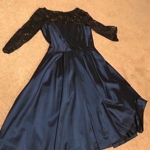 Navy & Black Maggie London Dress - Size 8