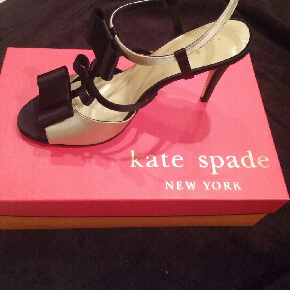 Kate Spade 2 Tone Blush Black Satin