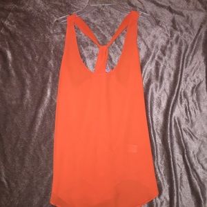 Orange Silk Top