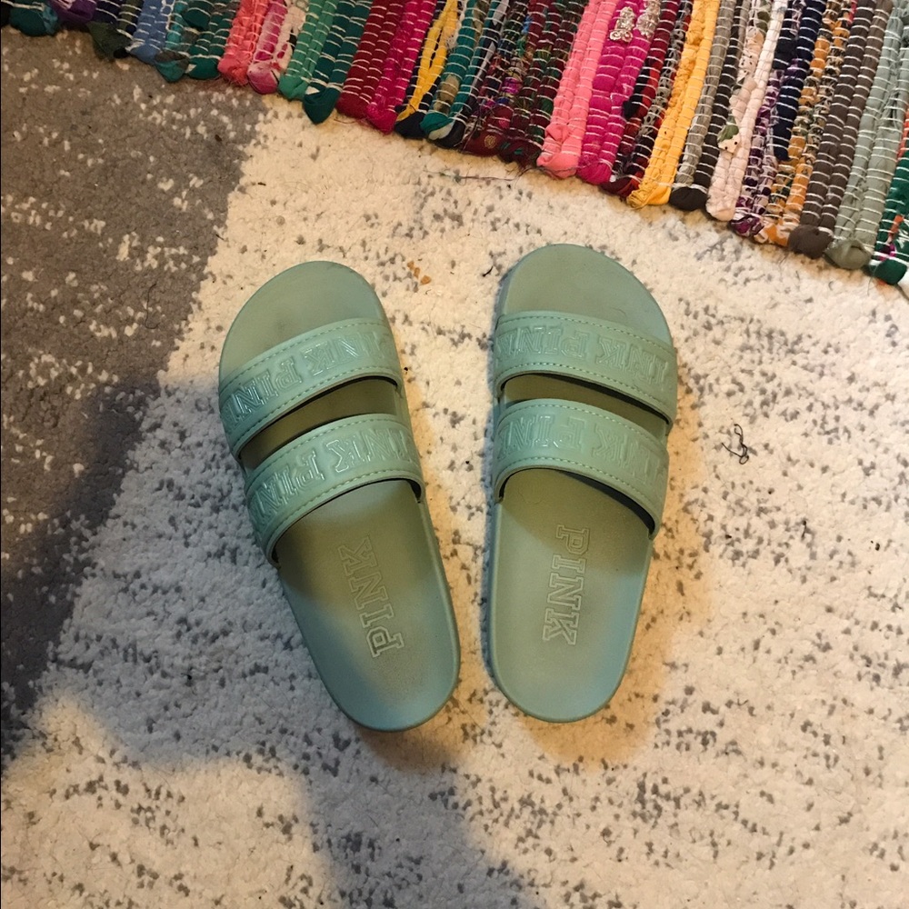 PINK sandals.