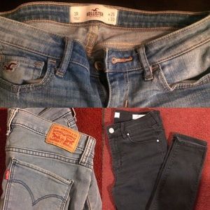 Bundle of Hollister, Pacsun, & Levi's Jeans