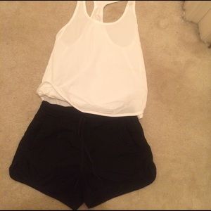 Lululemon shorts and tank combo
