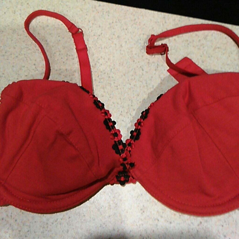 Red Underwire Bra 36B