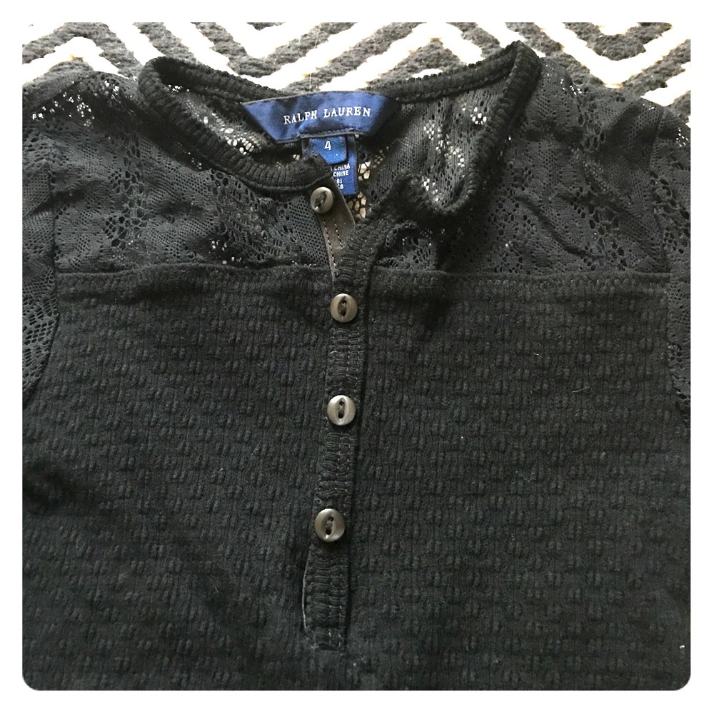 Ralph Lauren Girls Top with Lace Detail