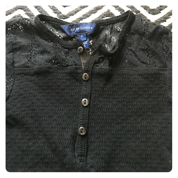 Ralph Lauren Girls Top with Lace Detail - Picture 1 of 4