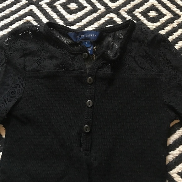 Ralph Lauren Girls Top with Lace Detail - Picture 2 of 4