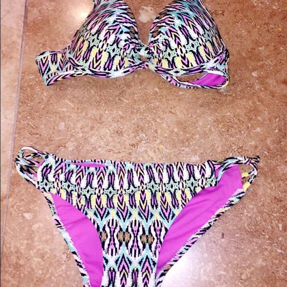 Aeropostale Neon Print Bikini