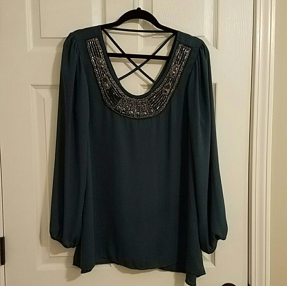 Beautiful Hunter Green Blouse