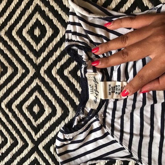 H&M Girls Cap Sleeve Striped Top - Picture 3 of 3