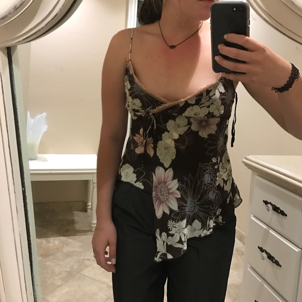 vintage floral tank