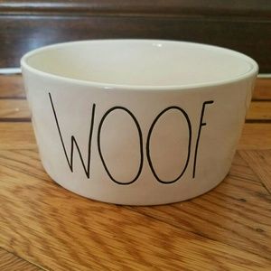 Rae dunn WOOF dog bowl