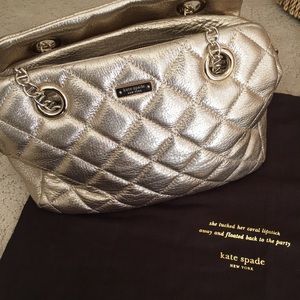 KATE SPADE Gold Coast Metallic Quilted  Bag NEW!