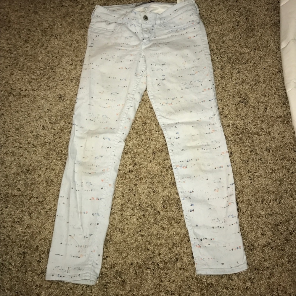 Hollister Crop Paint Splatter Pants size 5