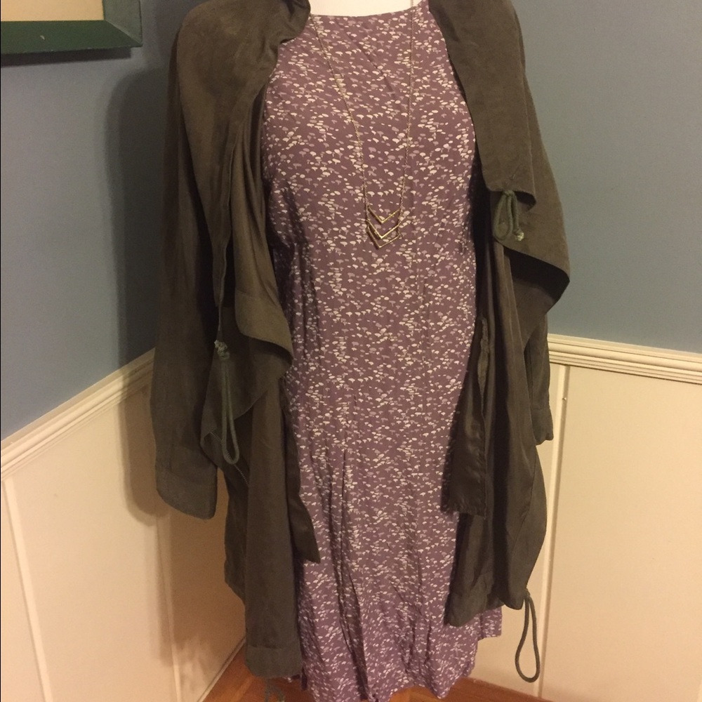 J. Crew Conversation bubble dress, gray-lavender