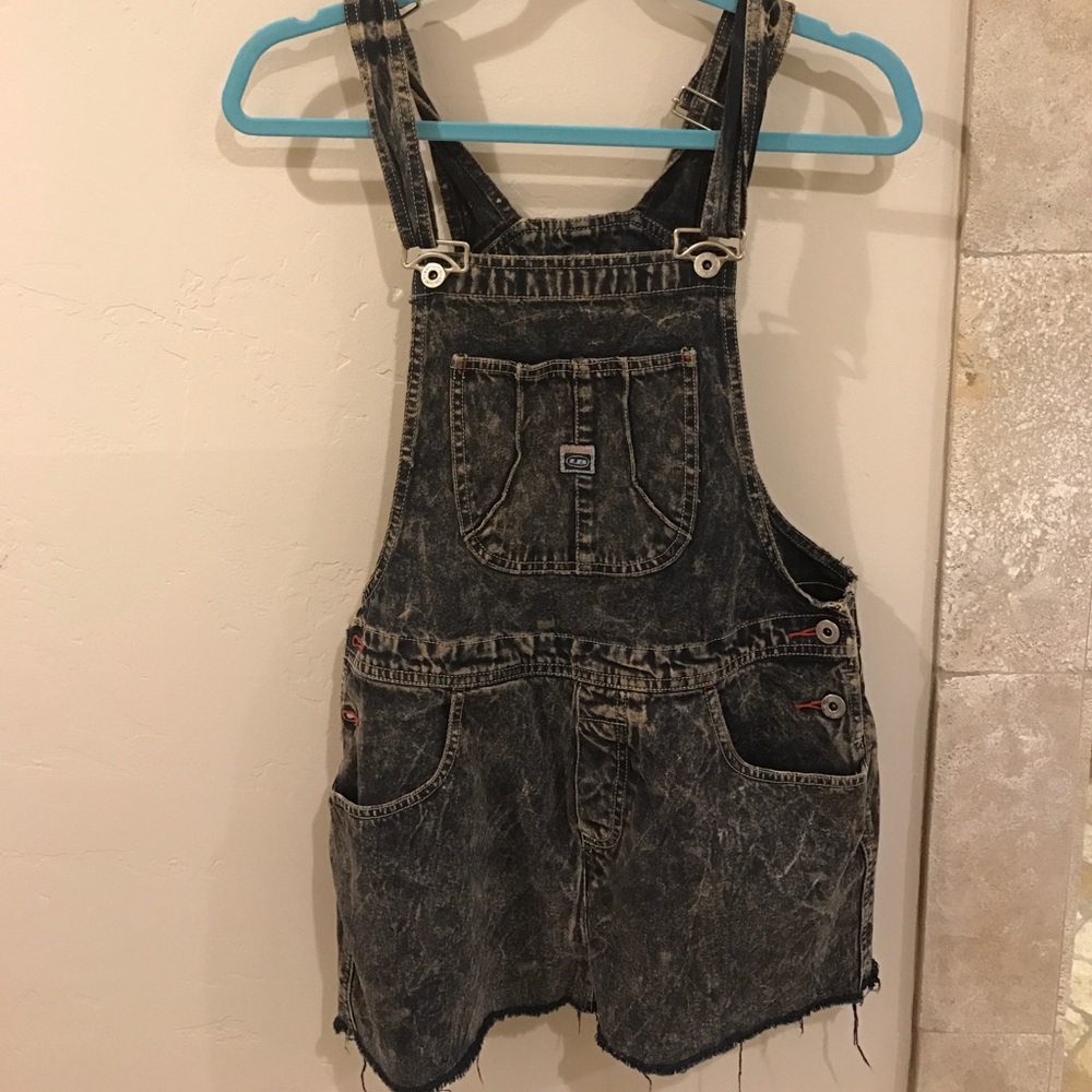 UO Acid Wash Overall Dress