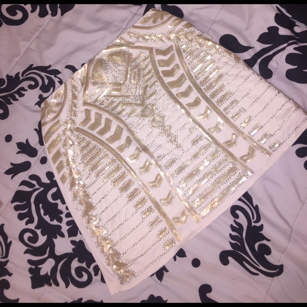 Gold Sequin Skirt