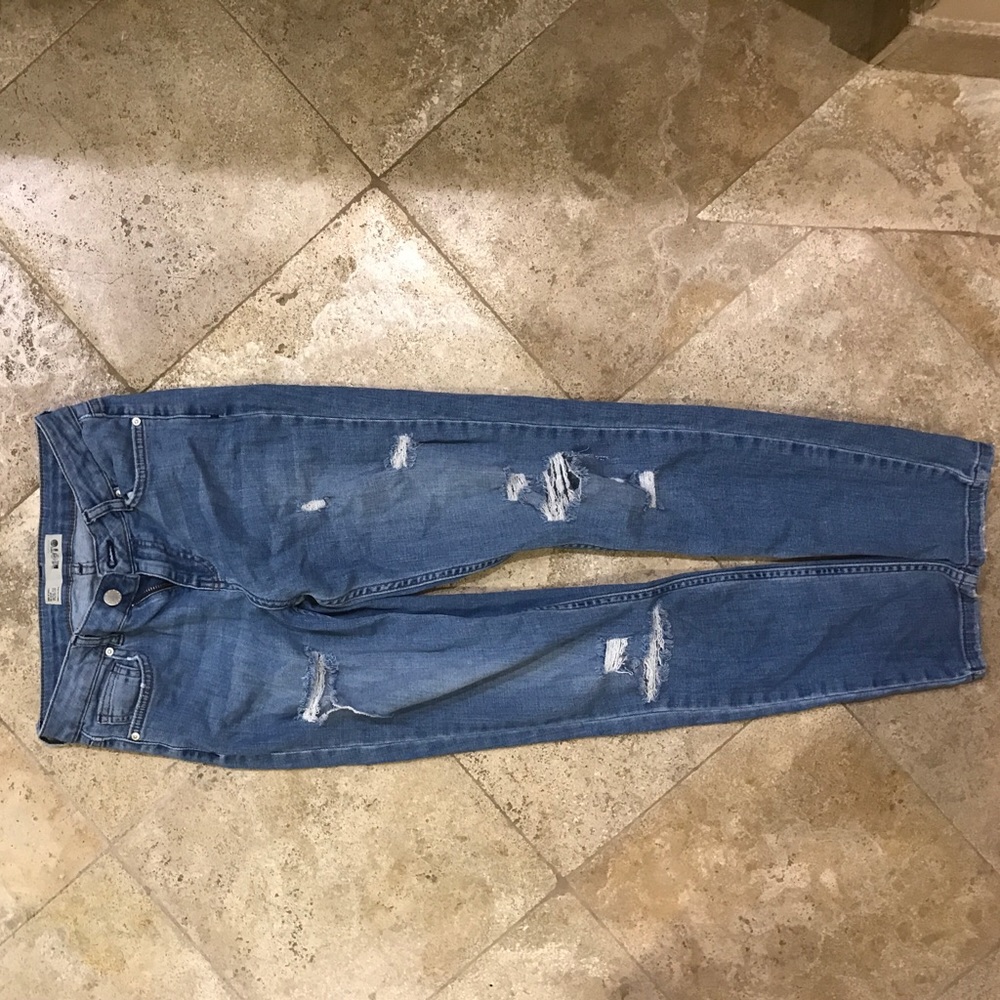 TOPSHOP ripped blue jamie jeans