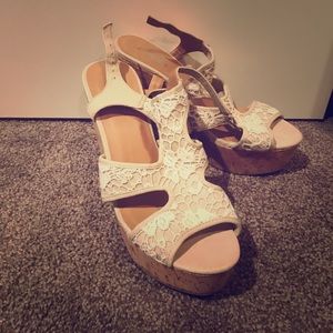 Wedge Heels with Lace Details