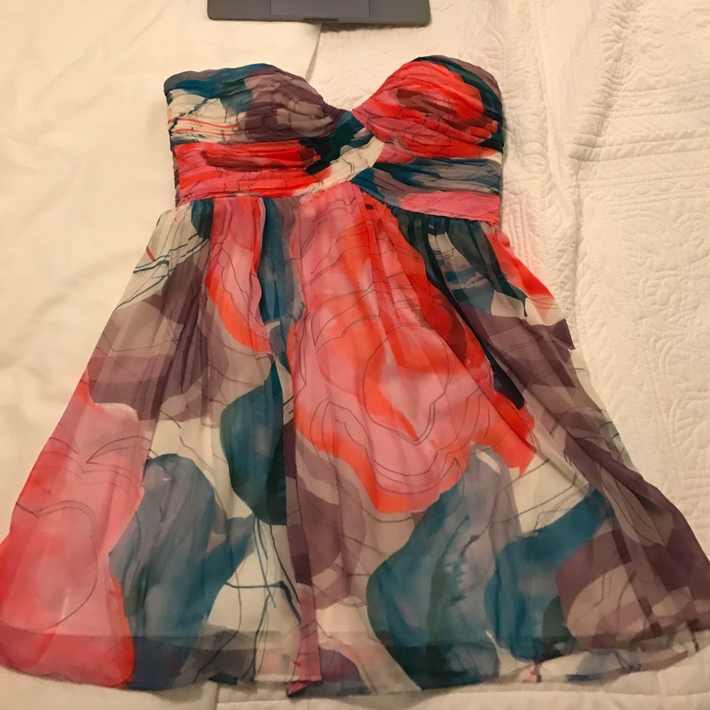 Donna Morgan Floral Chiffon Party Dress