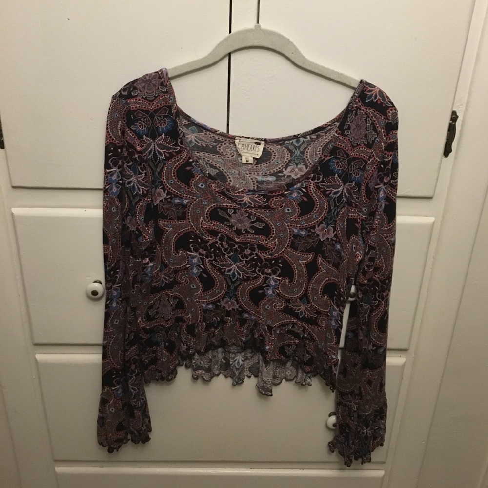 Boho Ruffle Long Sleeve Shirt
