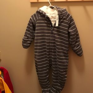 Infant unisex fleece snowsuit