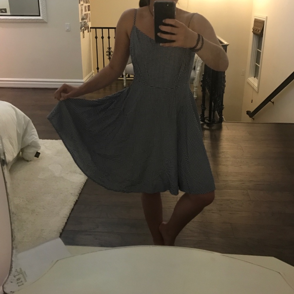 Vintage Blue Plaid Sundress