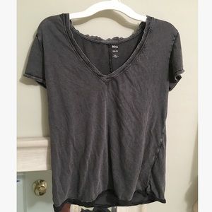 REDUCED❗️BDG acid wash distressed black v neck tee