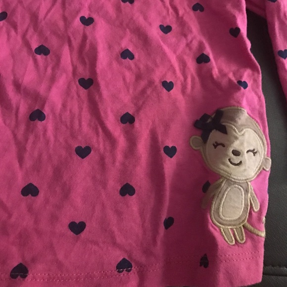 Carter's Monkey with Hearts Top - Picture 2 of 2