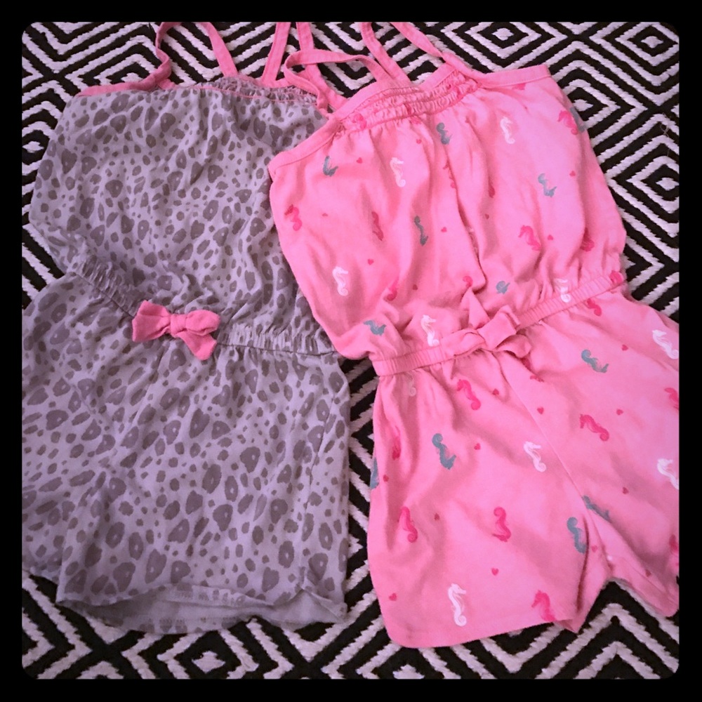 Set of Two Girls Play Rompers