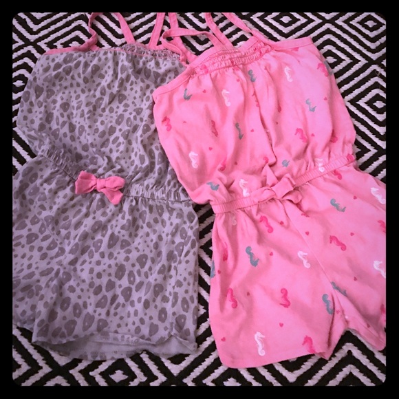 Set of Two Girls Play Rompers - Picture 1 of 2