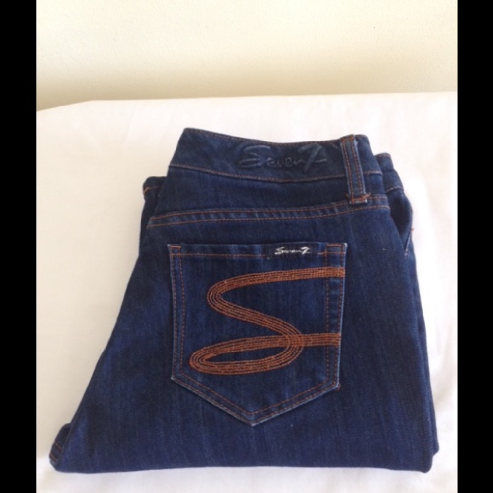 Seven7 Straight Size 6 Jean dark dark wash