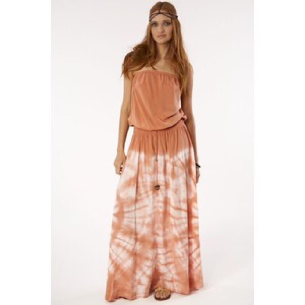 ❌SOLD❌Gypsy05 Silk Tube Dress in Salmon