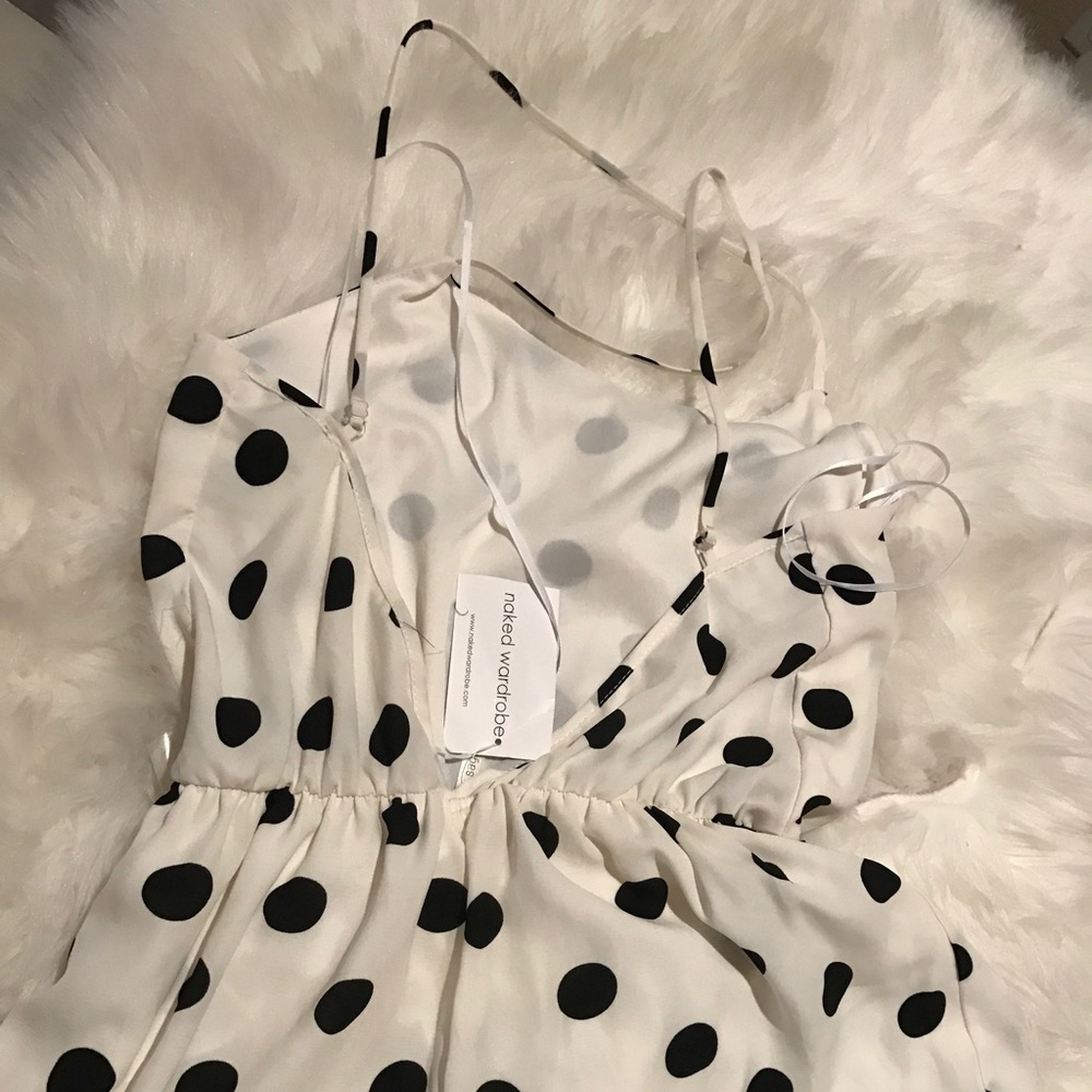 Polka Dot Ruffled Romper - Picture 3 of 5