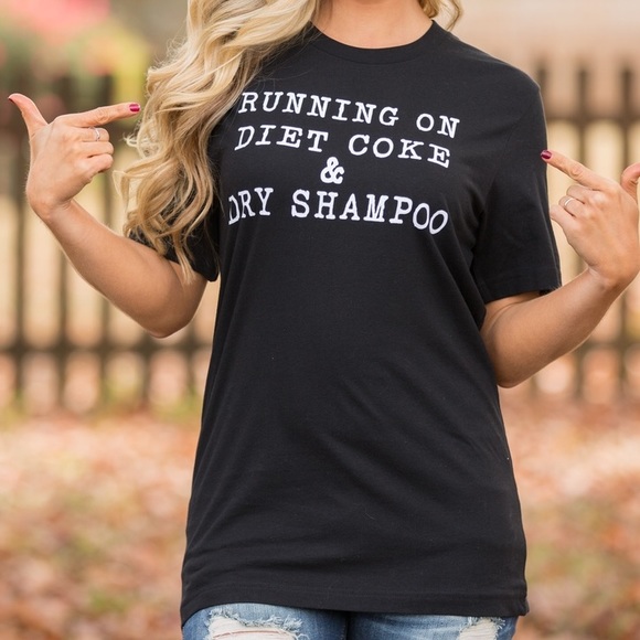 << Dry Shampoo & Diet Coke Graphic Tee >> - Picture 4 of 5