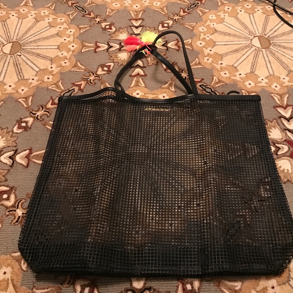 New Victoria's Secret Black Mesh Tote