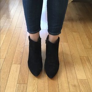 Coconuts Black Suede Booties