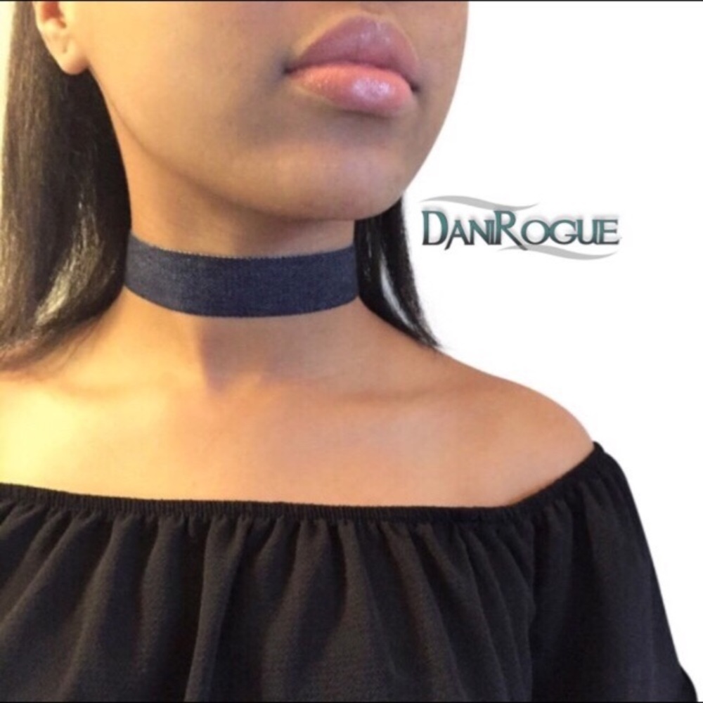 Denim Choker - Dark Denim