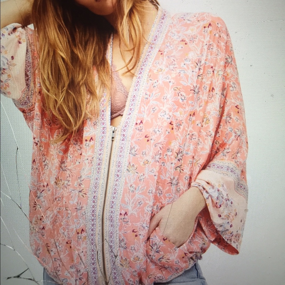 NWT Free People cutest floral lightweight jacket