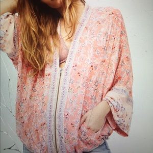 NWT Free People cutest floral lightweight jacket