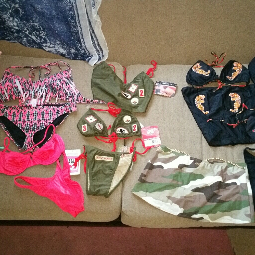 6 bucks a piece bathing suits