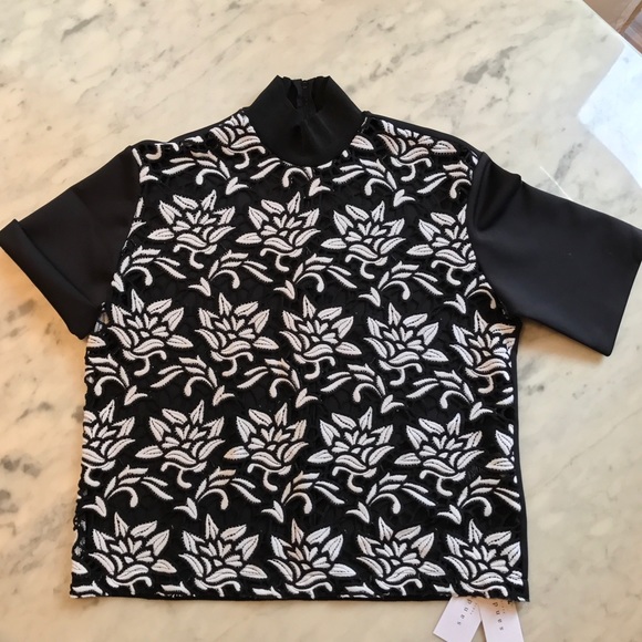 SANDRO Embroidered Lace Top - Brand New w Tags - Picture 4 of 8