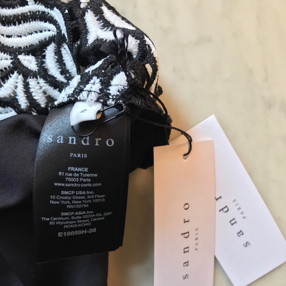 SANDRO Embroidered Lace Top - Brand New w Tags - Picture 7 of 8