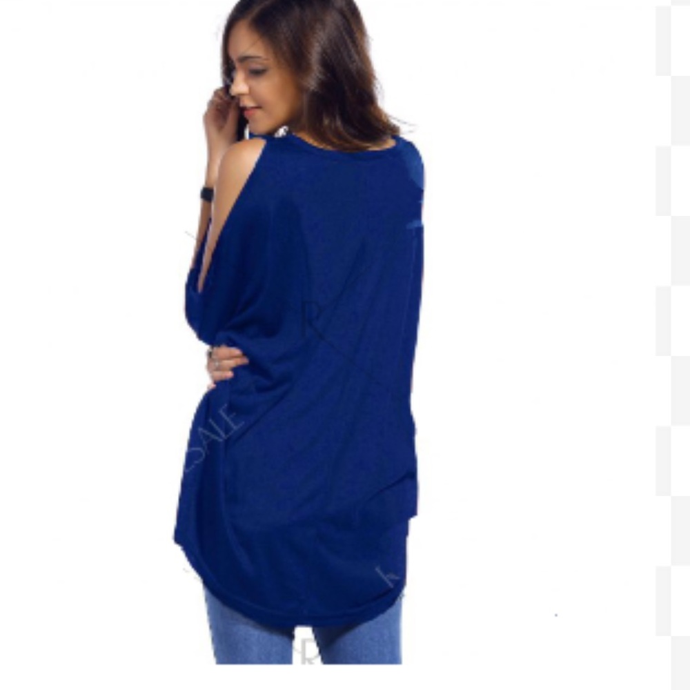 🎉Last One🎉Cold Shoulder Low Cut  blouse top - Picture 3 of 6
