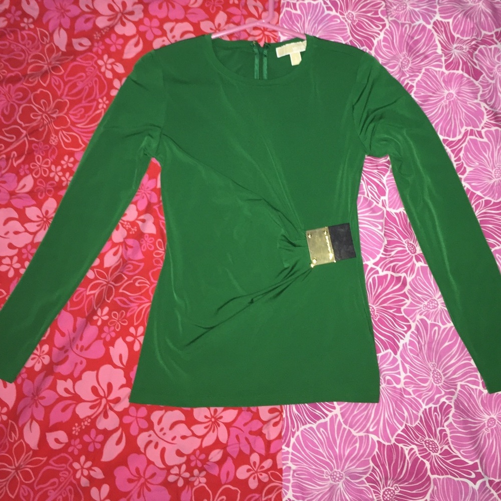 Michael Kors green blouse