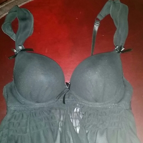 Nature Intimates black nightie sz 36B - Picture 3 of 3