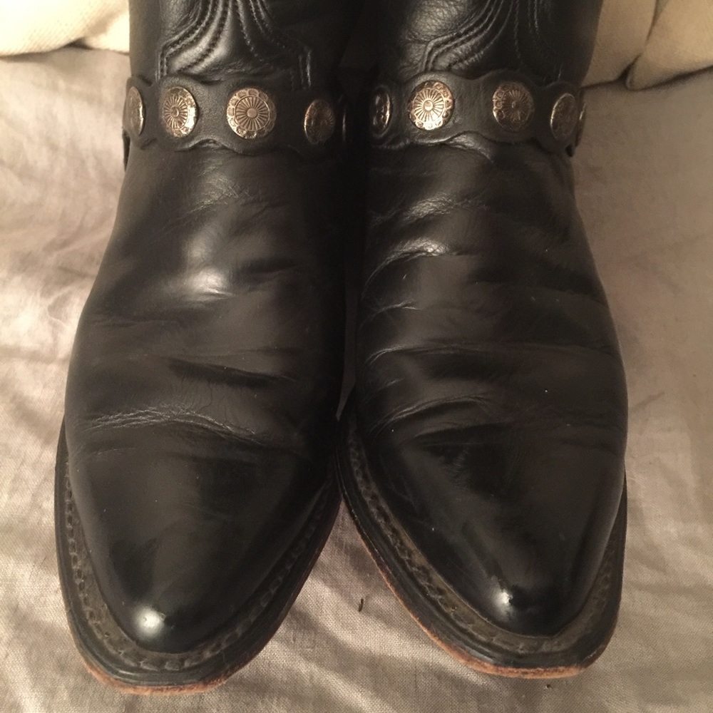 Vintage concho harness boot