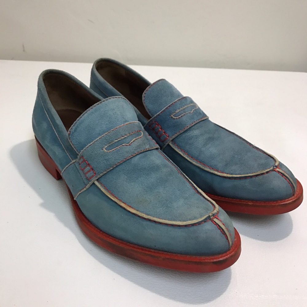 Donald J Pliner Evana Light Blue Suade shoes Sz 8